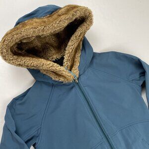 Marmot Jacket Women’s XS Green Soft Shell Faux Fur Lined Hood Winter Coat